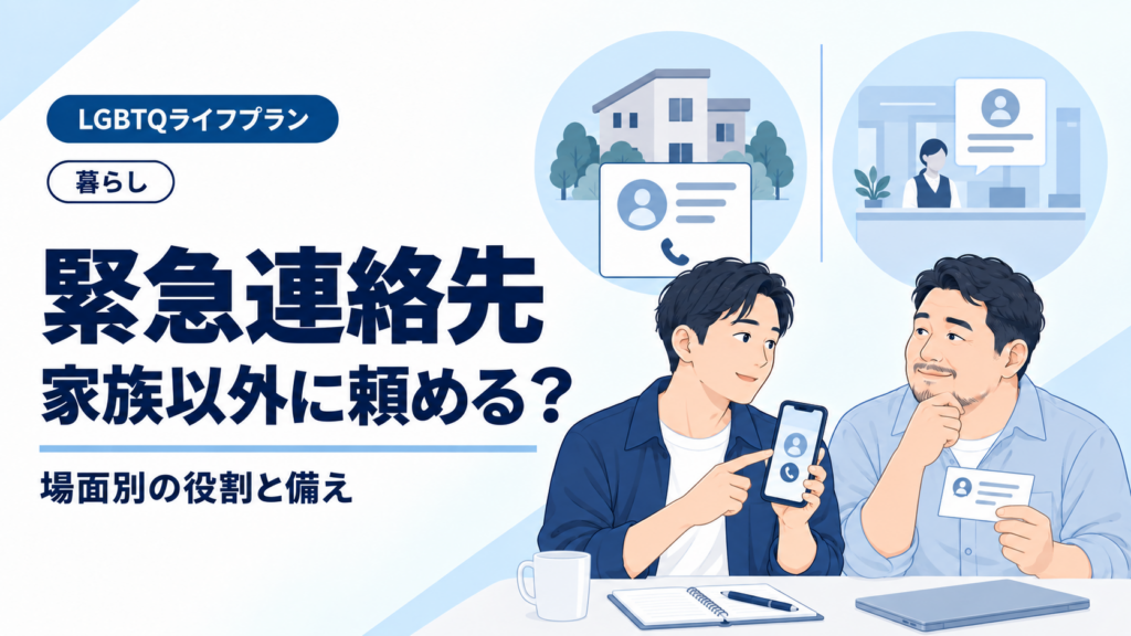 緊急連絡先を誰にする？家族以外の人を頼りたいときの備え