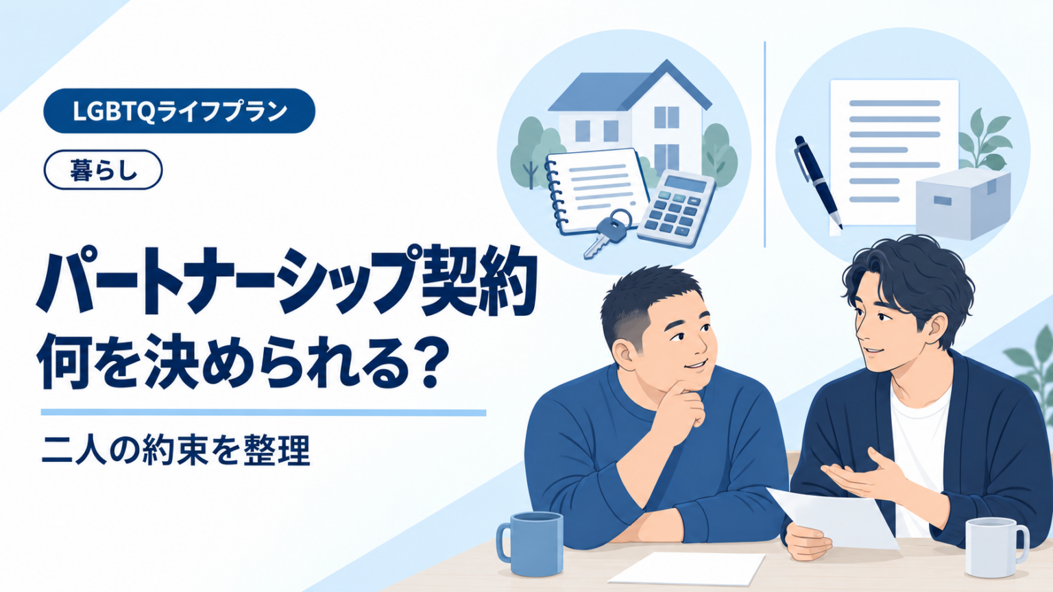 パートナーシップ契約で決められること｜生活費・財産・住まい・解消時の約束