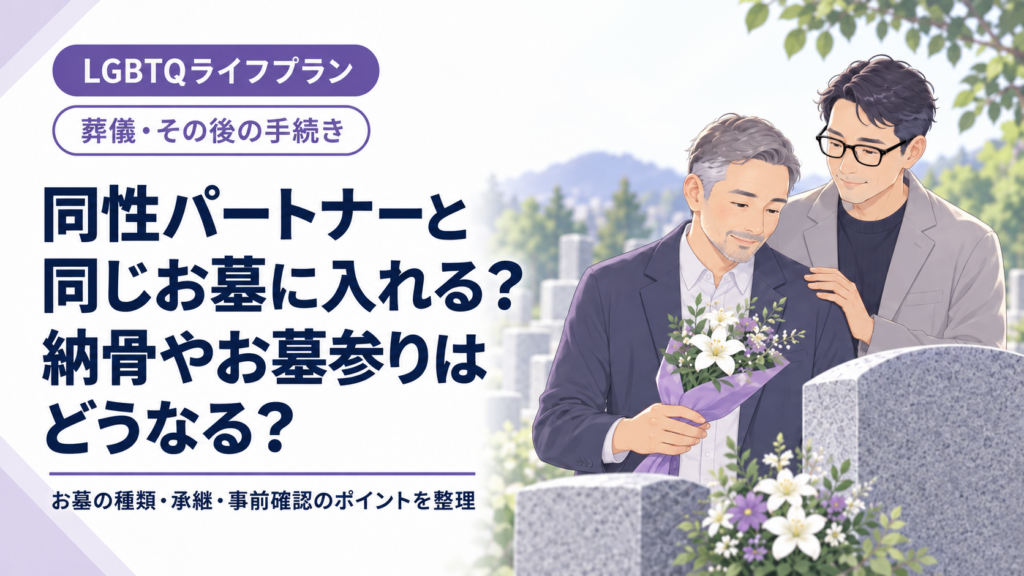 同性パートナーと同じお墓に入れる？納骨やお墓参りはどうなる？
