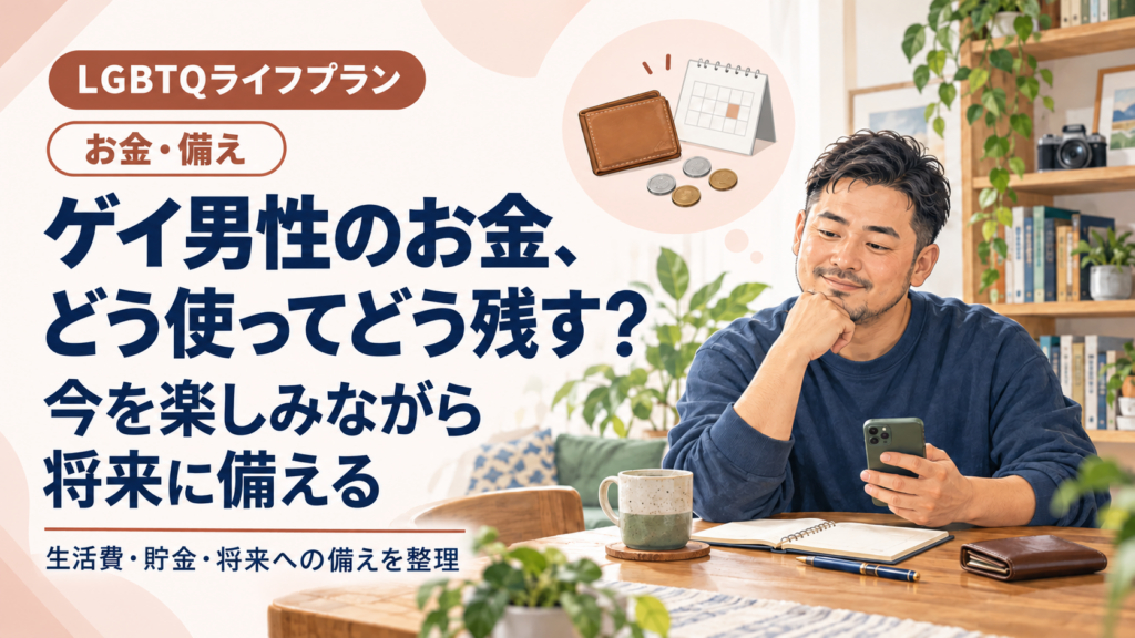 ゲイ男性のお金、どう使ってどう残す？今を楽しみながら将来に備える